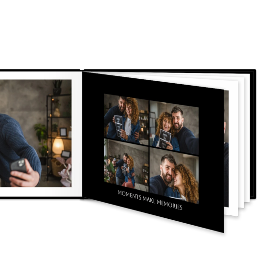 Fotobok Large Liggende - Hard perm lærimitasjon