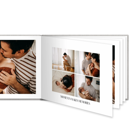 Livre photo L paysage - couverture rigide en lin Livre photo L paysage - couverture rigide en lin