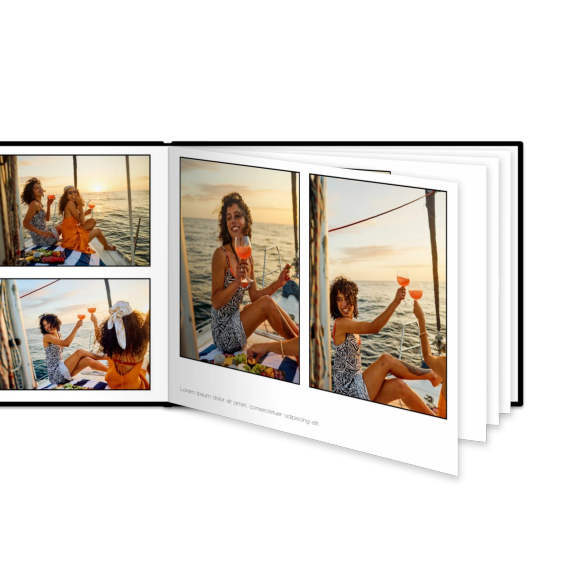 Fotoboek XL liggend - harde lederen kaft