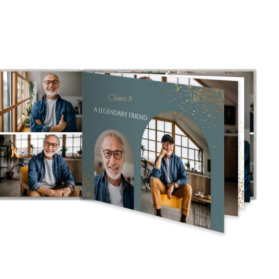 Fotobok XL liggande deluxe hårt omslag - Linne