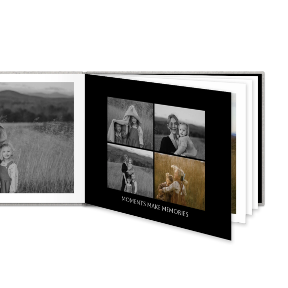Livre photo XL paysage - couverture rigide en lin Livre photo XL paysage - couverture rigide en lin