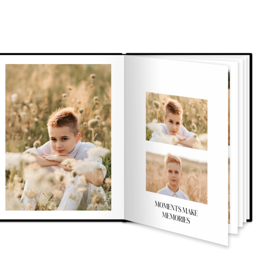 Livre photo L portrait - couverture rigide en simili cuir