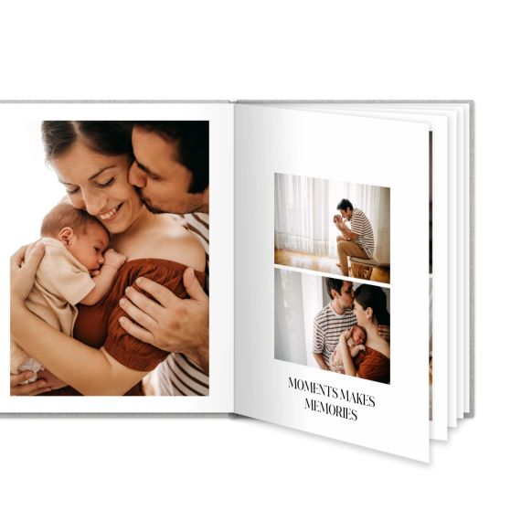 Livre photo L portrait - couverture rigide en lin Livre photo L portrait - couverture rigide en lin