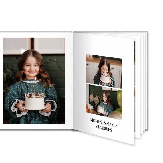 Livre photo L portrait - couverture rigide en lin Livre photo L portrait - couverture rigide en lin