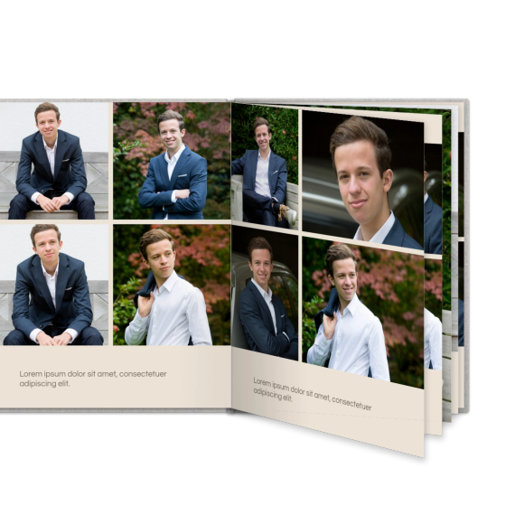 Livre photo L portrait - couverture rigide en lin Livre photo L portrait - couverture rigide en lin