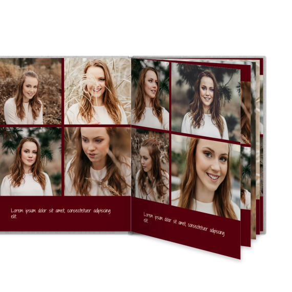 Livre photo L portrait - couverture rigide en lin Livre photo L portrait - couverture rigide en lin