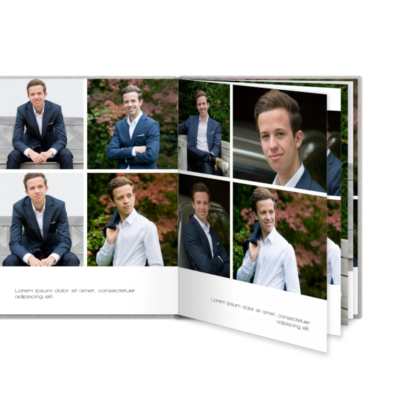 Livre photo L portrait - couverture rigide en lin Livre photo L portrait - couverture rigide en lin