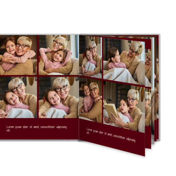 Livre photo L portrait - couverture rigide en lin Livre photo L portrait - couverture rigide en lin