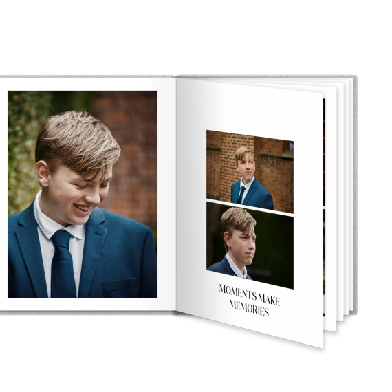 Livre photo L portrait - couverture rigide en lin Livre photo L portrait - couverture rigide en lin