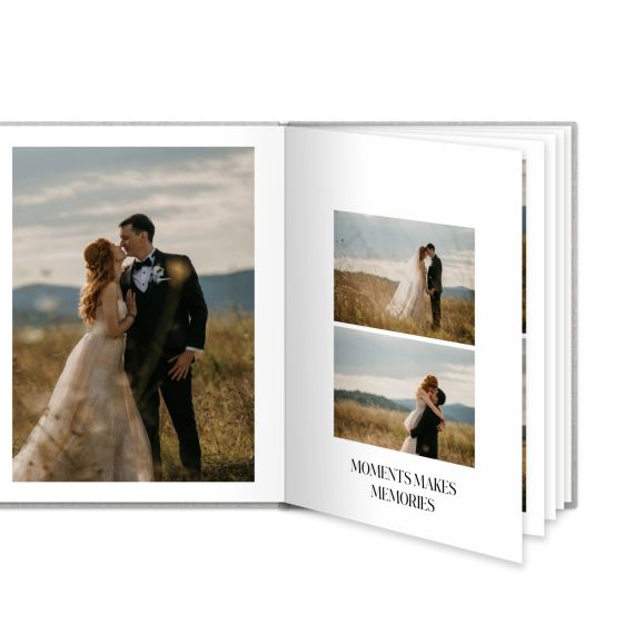 Livre photo L portrait - couverture rigide en lin Livre photo L portrait - couverture rigide en lin