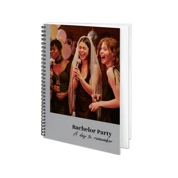 Livre photo L portrait - couverture personnalisée à spirales Livre photo L portrait - couverture personnalisée à spirales