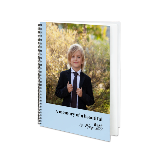 Livre photo L portrait - couverture personnalisée à spirales Livre photo L portrait - couverture personnalisée à spirales