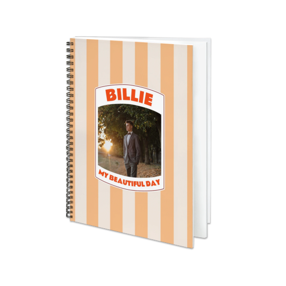 Livre photo L portrait - couverture personnalisée à spirales Livre photo L portrait - couverture personnalisée à spirales