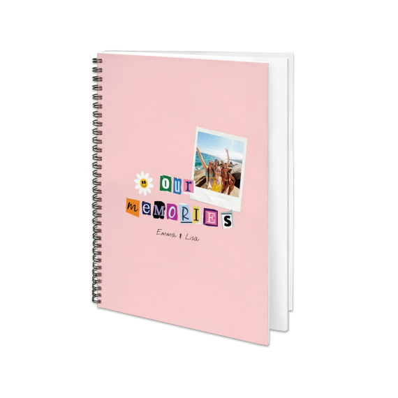 Livre photo L portrait - couverture personnalisée à spirales Livre photo L portrait - couverture personnalisée à spirales