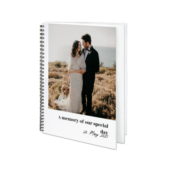 Livre photo L portrait - couverture personnalisée à spirales