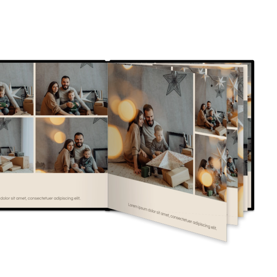 Fotobok stor kvadratisk hÄrt omslag - LÀderimitation Fotobok stor kvadratisk hÄrt omslag - LÀderimitation