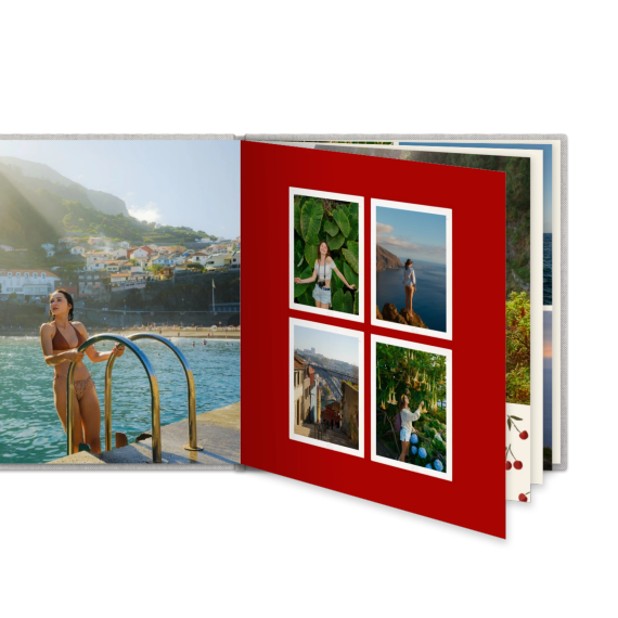 Livre photo L carré - couverture rigide en lin