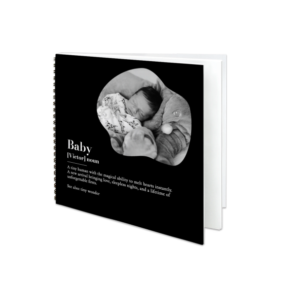 Livre photo L carré - couverture personnalisée à spirales