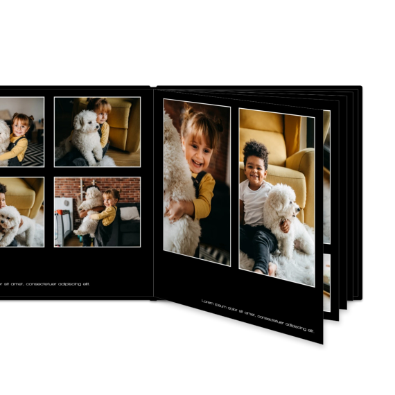 Livre photo XL carré - couverture rigide en simili cuir Livre photo XL carré - couverture rigide en simili cuir
