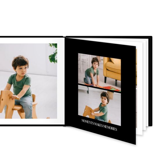 Livre photo XL carré - couverture rigide en simili cuir Livre photo XL carré - couverture rigide en simili cuir
