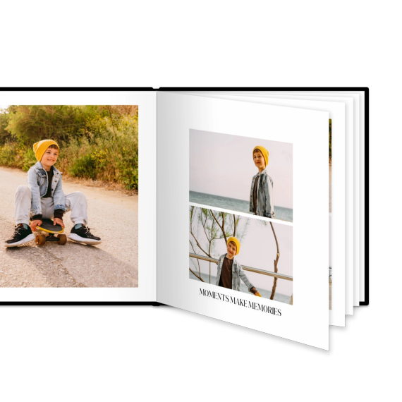 Livre photo XL carré - couverture rigide en simili cuir