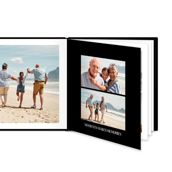 Livre photo XL carré - couverture rigide en simili cuir Livre photo XL carré - couverture rigide en simili cuir