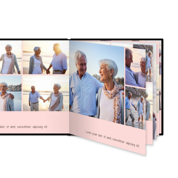 Livre photo XL carré - couverture rigide en simili cuir Livre photo XL carré - couverture rigide en simili cuir
