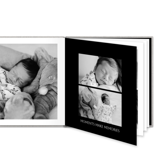 Livre photo XL carré - couverture rigide en lin