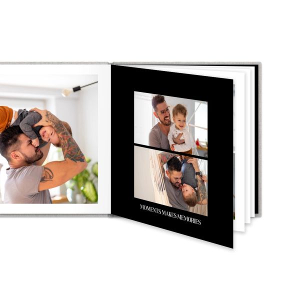 Livre photo XL carré - couverture rigide en lin