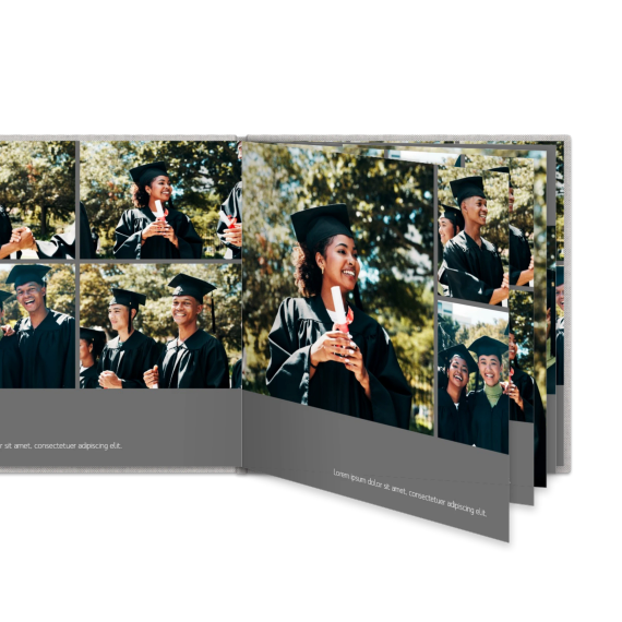 Livre photo XL carré - couverture rigide en lin Livre photo XL carré - couverture rigide en lin