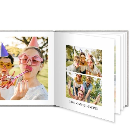 Livre photo XL carré - couverture rigide en lin Livre photo XL carré - couverture rigide en lin
