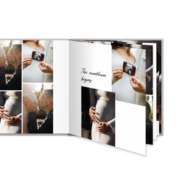 Livre photo XL carré - couverture rigide en lin Livre photo XL carré - couverture rigide en lin