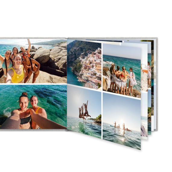 Livre photo XL carré - couverture rigide en lin Livre photo XL carré - couverture rigide en lin