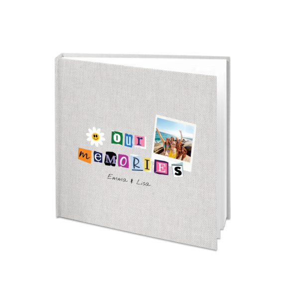 Livre photo XL carré - Couverture rigide photo lin Livre photo XL carré - Couverture rigide photo lin