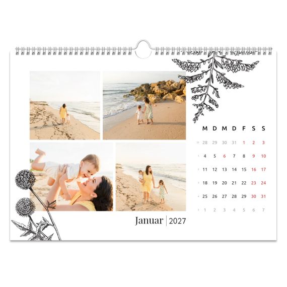Botanische Blumen Kalender