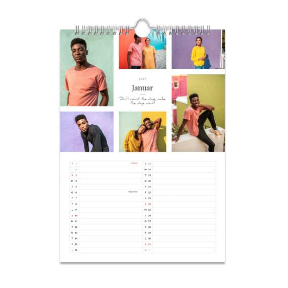 Vægkalender A4 Stående Vægkalender A4 Stående