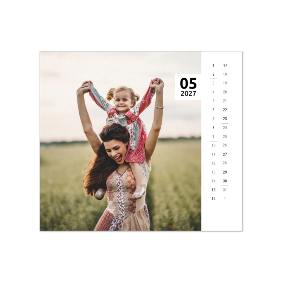 Recharge calendrier paysage pour support design en bois