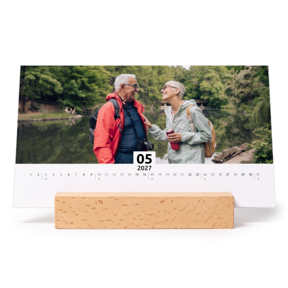 Calendrier photo sur support en bois Panoramique Calendrier photo sur support en bois Panoramique
