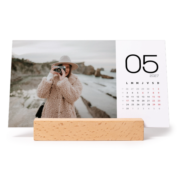 Calendrier photo sur support en bois Panoramique Calendrier photo sur support en bois Panoramique