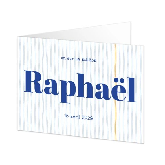 Faire-part rectangulaire 2 volets (14,3 cm x 10 cm)