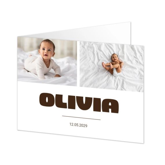 Faire-part rectangulaire 2 volets (14,3 cm x 10 cm) Faire-part rectangulaire 2 volets (14,3 cm x 10 cm)