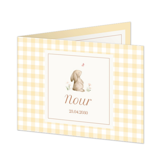 Faire-part rectangulaire 2 volets (14,3 cm x 10 cm) Faire-part rectangulaire 2 volets (14,3 cm x 10 cm)