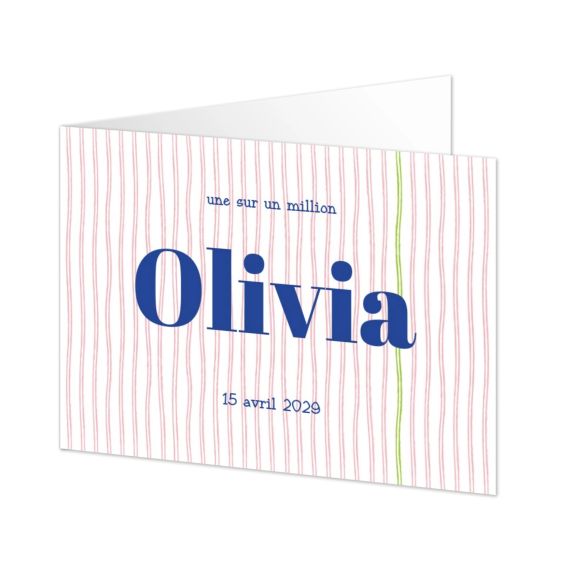 Faire-part rectangulaire 2 volets (14,3 cm x 10 cm)
