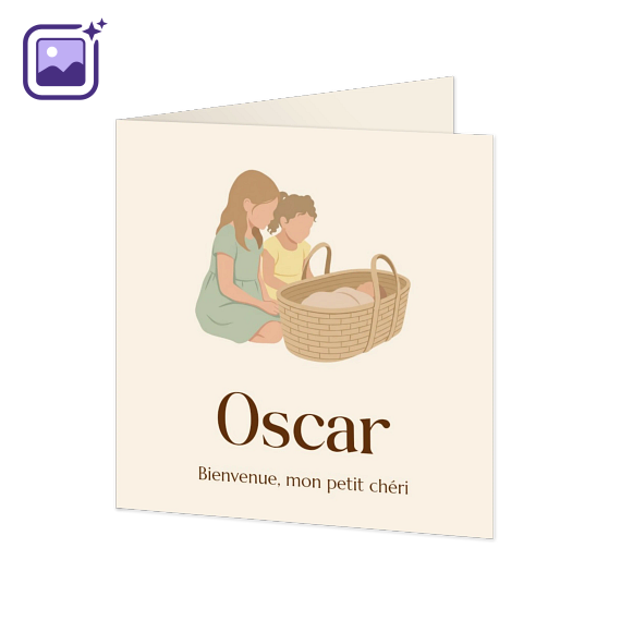 Faire-part carré 2 volets (14,3 cm x 14,3 cm) Faire-part carré 2 volets (14,3 cm x 14,3 cm)