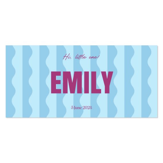 Color Blocking Waves - Birth - Text only Color Blocking Waves - Birth - Text only