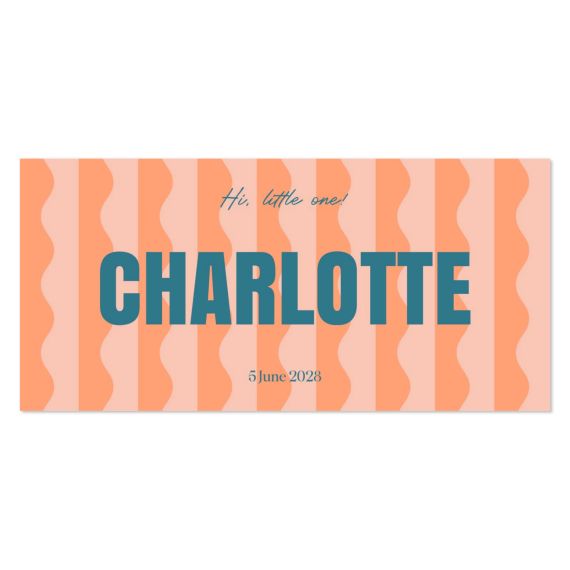 Color Blocking Waves - Birth - Text only Color Blocking Waves - Birth - Text only