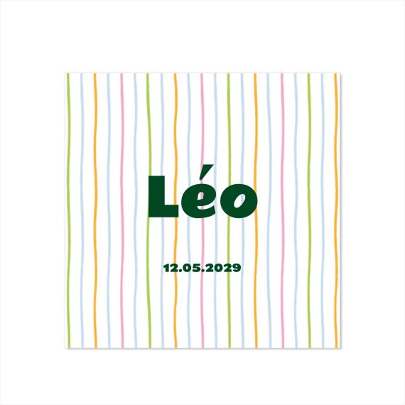 Faire-part carré (14,3 cm x 14,3 cm) Faire-part carré (14,3 cm x 14,3 cm)