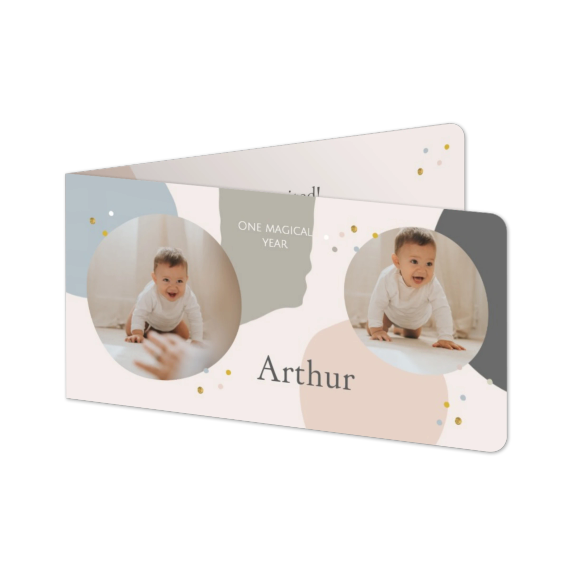 Folded Card Panoramic landscape rounded corners 19,6 x 9,3 cm Folded Card Panoramic landscape rounded corners 19,6 x 9,3 cm
