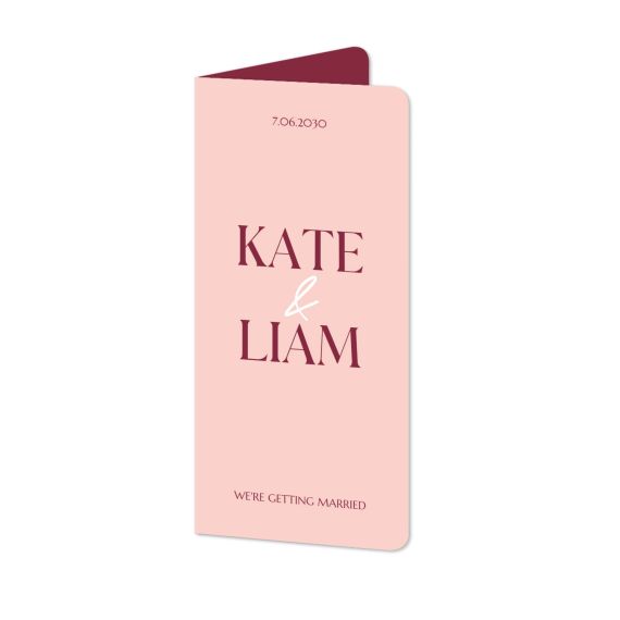 Folded Card Panoramic portrait rounded corners 9,3 x 19,6 cm
