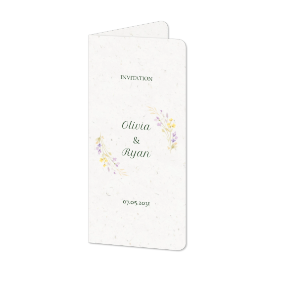 Folded Card Panoramic portrait rounded corners 9,3 x 19,6 cm